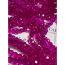Zodiac Round Beads  - Fuchsia Pink