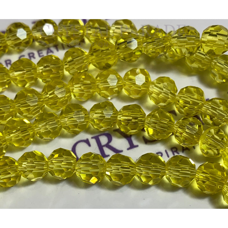 Zodiac Round Beads - Citrine Yellow