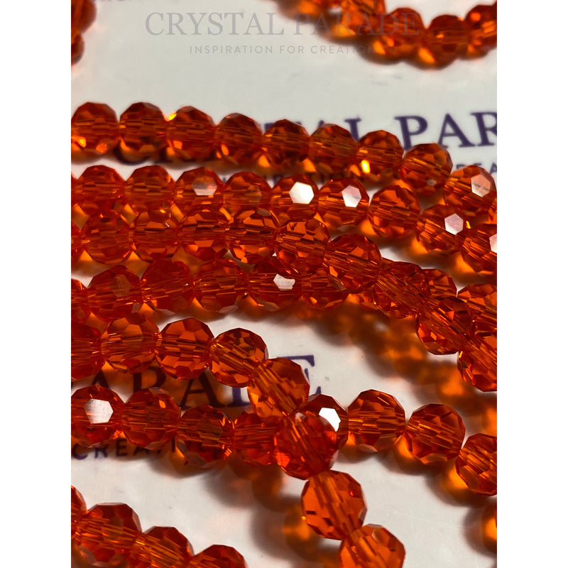 Zodiac Round Beads  - Hyacinth Orange