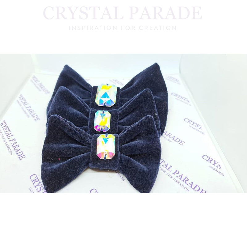 Velvet Dog Collar with Zodiac Crystal - Black