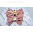 Velvet Dog Collar with Zodiac Crystal - Dusk Pink