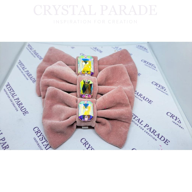 Velvet Dog Collar with Zodiac Crystal - Dusk Pink