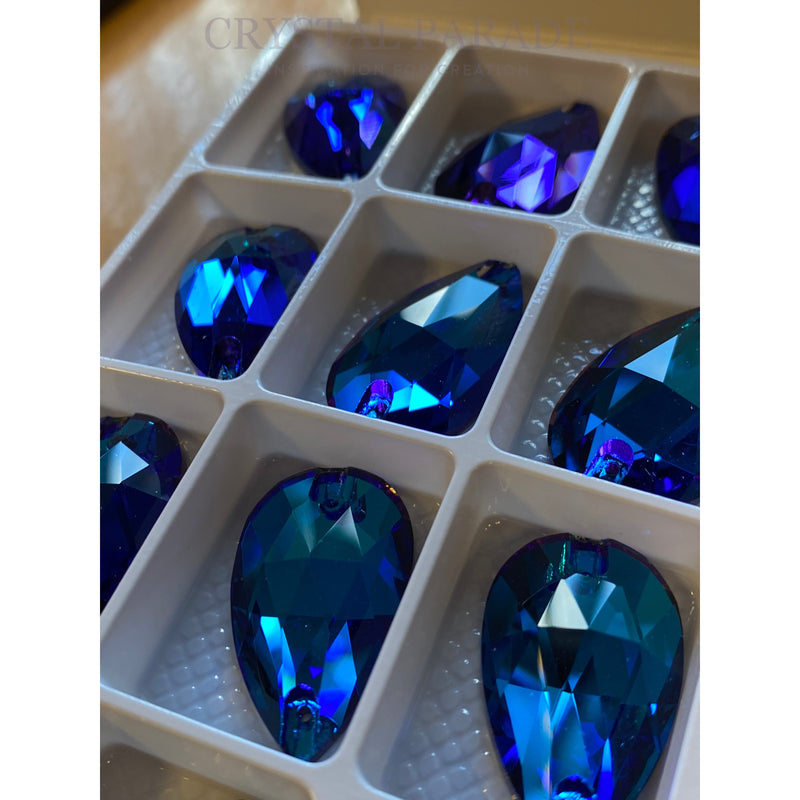 Zodiac Crystal Peardrop Sew on Stone - Bermuda Blue