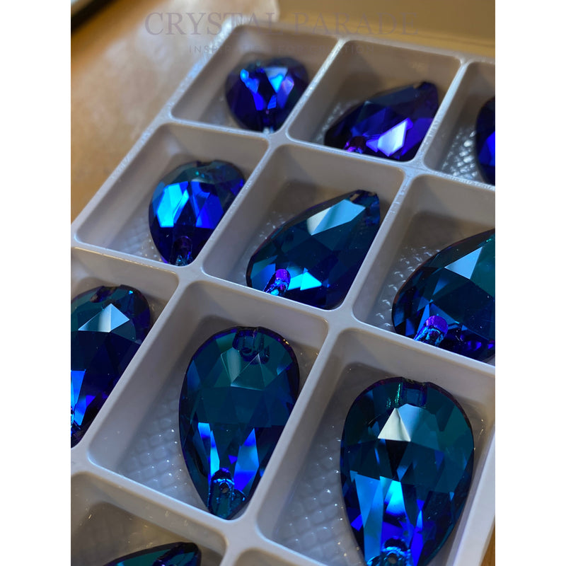 Zodiac Crystal Peardrop Sew on Stone - Bermuda Blue
