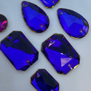 Zodiac Sew on Stone Emerald Cut - Violet Blue