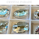 Zodiac Crystal Oval Sew on Stone - Clear