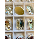 Zodiac Crystal Oval Sew on Stone - Clear