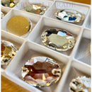 Zodiac Crystal Oval Sew on Stone - Clear