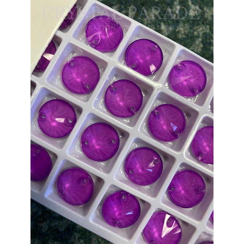 Zodiac Rivoli Sew on Stone - Neon Violet