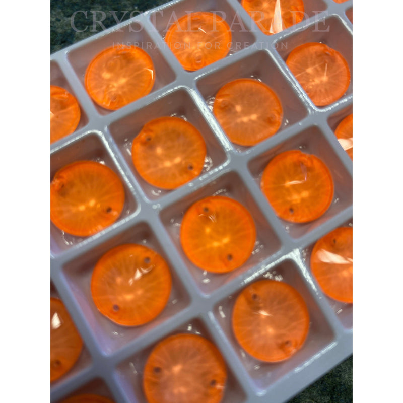 Zodiac Rivoli Sew on Stone - Neon Orange