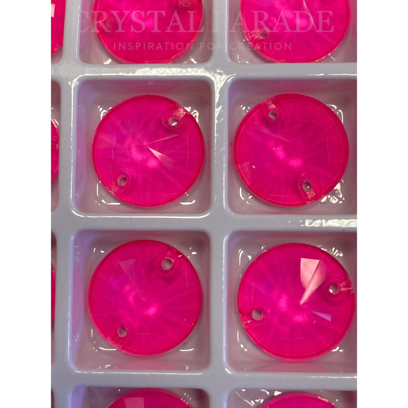 Zodiac Rivoli Sew on Stone - Neon Pink