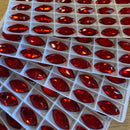 Zodiac Crystal Navette Sew on Stone - Light Siam