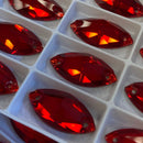 Zodiac Crystal Navette Sew on Stone - Light Siam