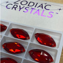 Zodiac Crystal Navette Sew on Stone - Light Siam