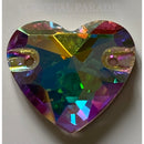 Zodiac Crystal Love Heart Sew on Stone - AB