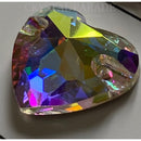 Zodiac Crystal Love Heart Sew on Stone - AB
