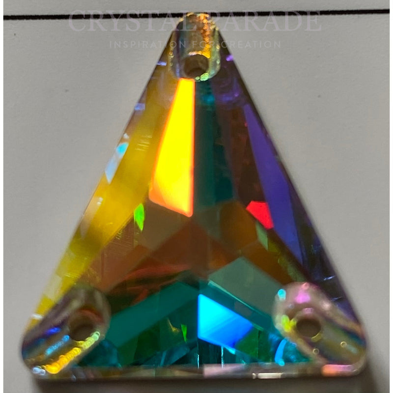 Zodiac Crystal Slim Triangle Sew on Stone - AB