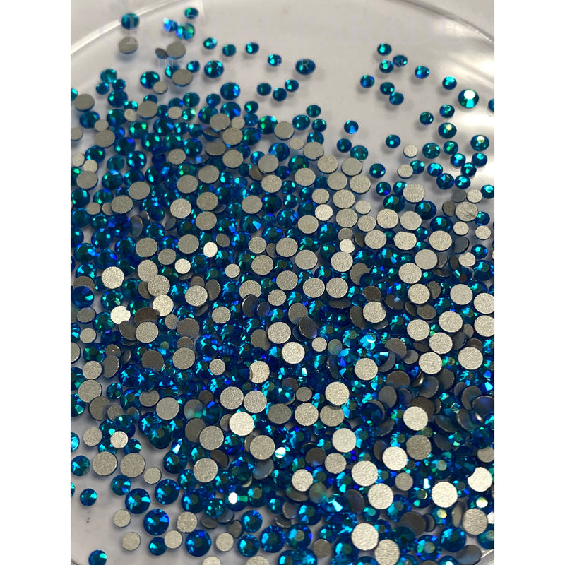 Zodiac Crystals Mixed Sizes Pack of 200 - Capri Blue AB