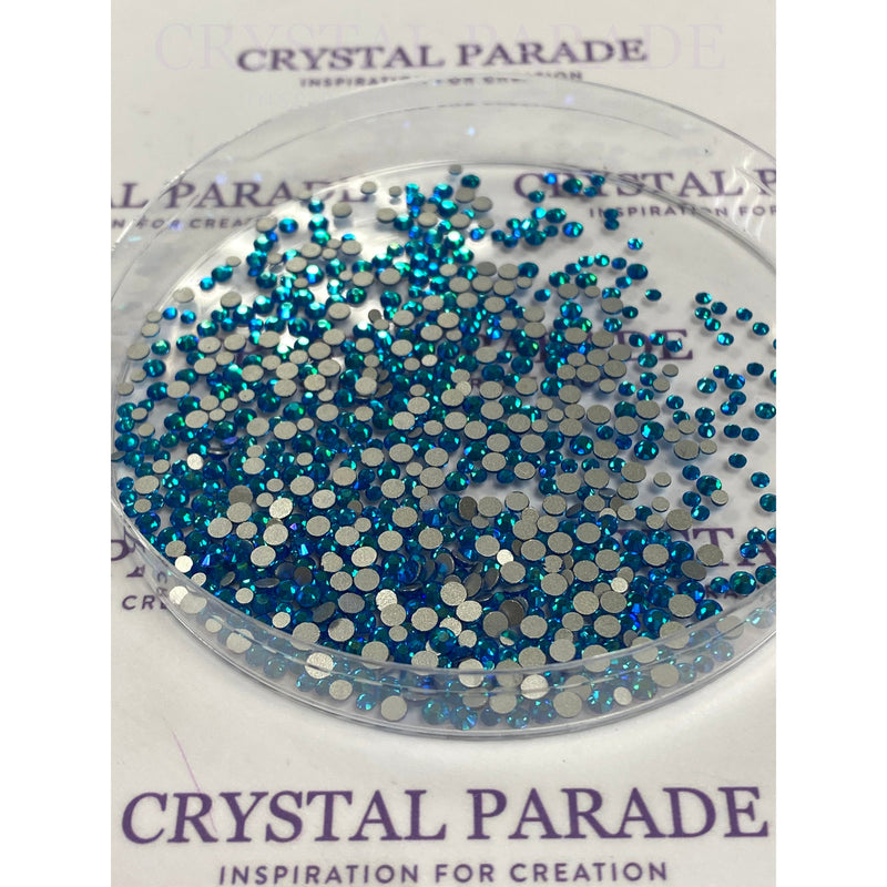 Zodiac Crystals Mixed Sizes Pack of 200 - Capri Blue AB