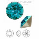 Swarovski 1088 Pointy Back Round Chaton Various Sizes - Indicolite