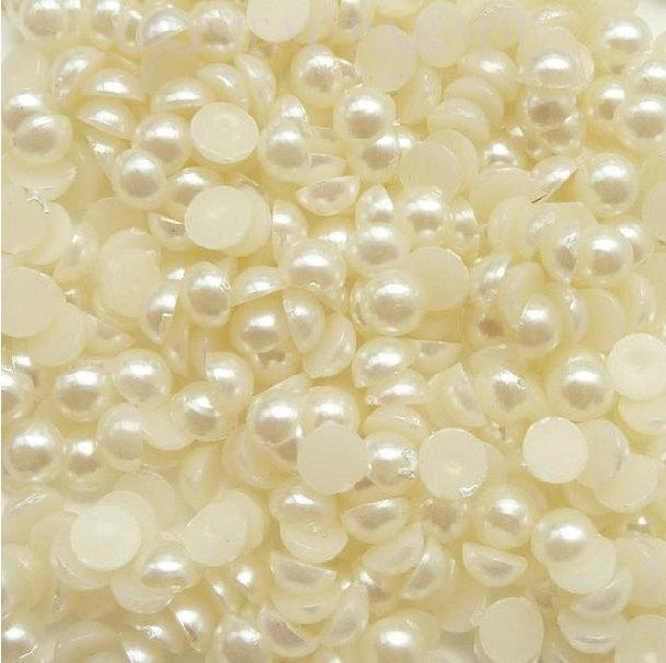 Zodiac Flatback Pearls - Ivory (P02)