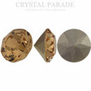 Swarovski 1088 Pointy Back Round Chaton Various Sizes - Light Colorado Topaz