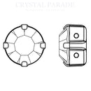 Preciosa MC Chaton Maxima Single Stone Setting Silver - AB