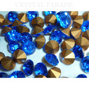 Preciosa Pointy Back Round Chaton - Sapphire SS29