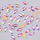 Limited Edition - Zodiac Crystal Leaf Shape 8mm AB - Pack of 18