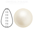 Preciosa Crystal Nacre Pear Drop Pearl - Cream