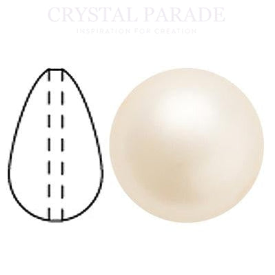 Preciosa Crystal Nacre Pear Drop Pearl Creamrose