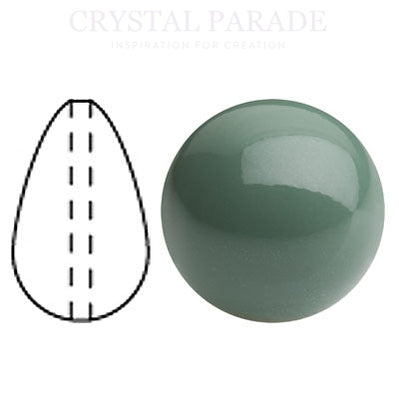 Preciosa Crystal Nacre Pear Drop Pearl Sage
