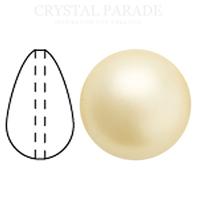 Preciosa Crystal Nacre Pear Drop Pearl Vanilla
