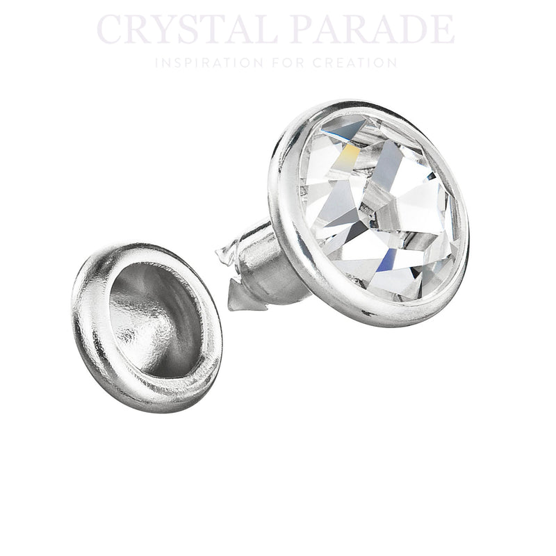 Preciosa Rivet with Maxima Clear Crystal - Silver Plated
