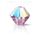 Preciosa Bicone Bead Light Amethyst Glitter