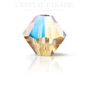 Preciosa Bicone Bead Light Colorado Topaz Glitter