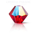 Preciosa Bicone Bead Light Siam Glitter