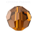 Preciosa Round Bead - Smoked Topaz