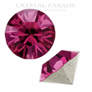 Swarovski 1028 Pointy Back Round Chaton Various Sizes - Fuchsia