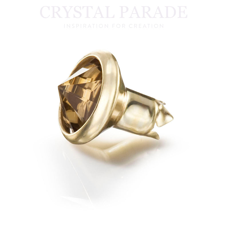 Preciosa Rivet Spike Coloured Crystal - Gold Plated