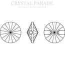 Zodiac Rivoli Buttons Jet Hematite