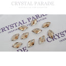 Swarovski 10x6mm Non Hot Fix Rhombus - Pack of 10 golden shadow