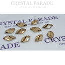 Swarovski 10x6mm Non Hot Fix Rhombus - Pack of 10 golden shadow
