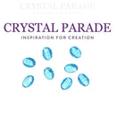 Swarovski 4114 Chessboard Oval 14x10mm - Pack of 6 Aquamarine (unfoiled)