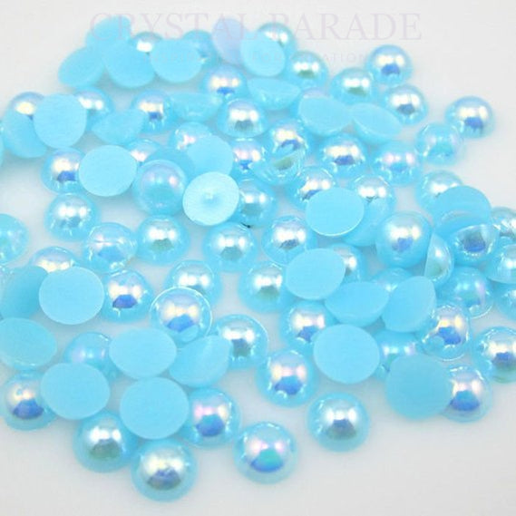 Zodiac Flatback Pearls - Aquamarine AB (P50)