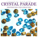 Preciosa Pointy Back Round Chaton - Various Sizes - Aquamarine