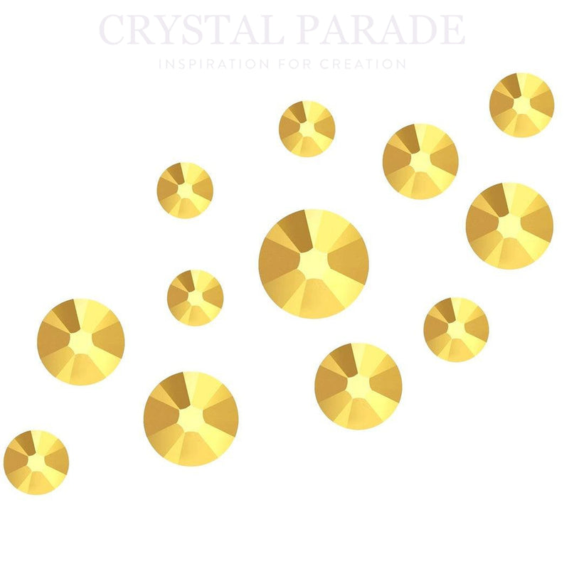 Preciosa No Hot Fix Crystals Mixed Sizes - Pack of 200 Aurum
