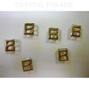 Silver Metallic Alphabet Rivet Stud 1 Piece - B
