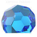 Preciosa Flatback Round Faceted Balls - Bermuda Blue