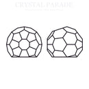 Preciosa Flatback Round Faceted Balls - AB